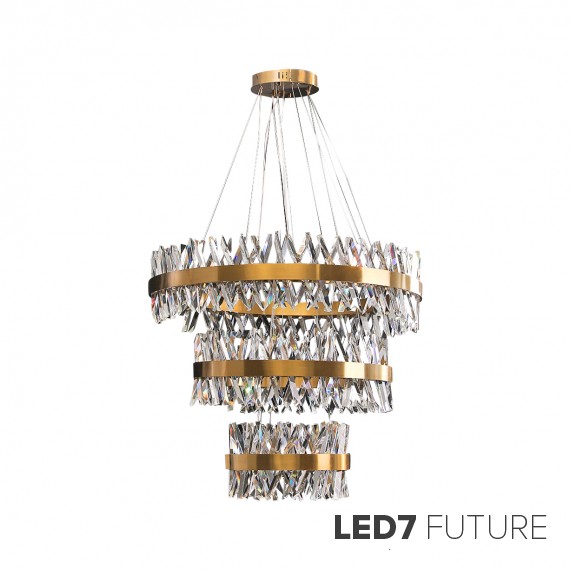 Loft Industry Modern - Razor Triple Circle Chandelier